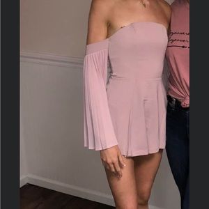 Blush Pink Romper; XS; Worn once for 6-8 hrs